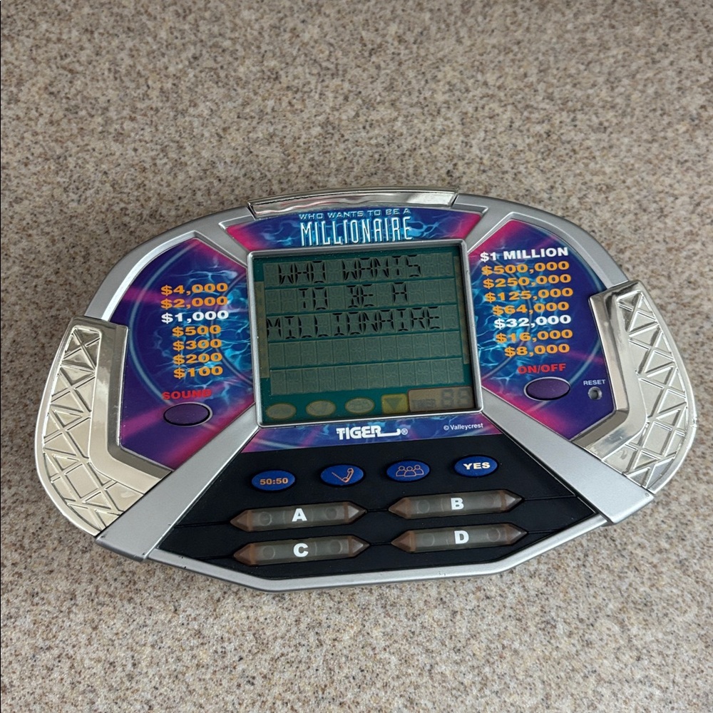 Tiger Who Wants to Be a Millionaire Handheld Game
